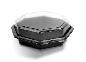 Creative Carryouts OctaView Polystyrene Plastic Hinged Octagon Packages (Cold) Consumers taste with their eyes before buying.
