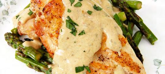 Pan-Fried Chicken with Mustard Sauce If you want to instantly transform plain chicken or steak or pork chops, a sweet and spicy mustard sauce is a wonderful choice. It is also extremely easy to make.