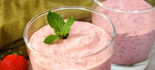 Strawberry Chia Pudding Chia pudding has become popular from its tapioca-like texture and because it is packed with nutrition from the chia seeds.