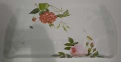 Melamine Pink with pink/red Blue with multi-colour