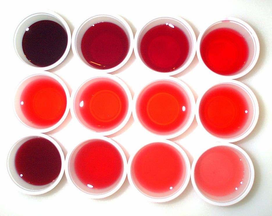 Juice extracted by freeze/thaw Carmine Jewel Cranberry (all 4