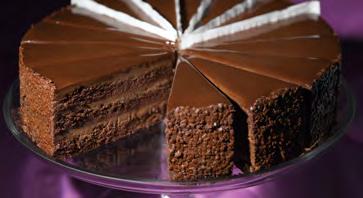 Cakes - Layer CHOCOLATE FONDANT Chocolate layer cake filled with a rich chocolate cream, topped with a chocolate miroir ITEM CODE: 0040P PRECUT