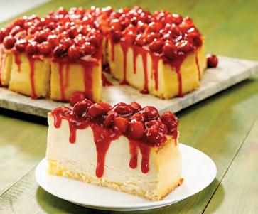 27 oz - 178 g 18 hours in the refrigerator RASPBERRY CHEESECAKE A sponge cake base, New York style cheesecake topped with raspberry