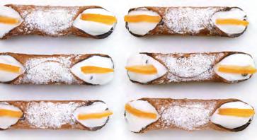 7 oz - 105 g 10 hours in the refrigerator CANNOLI SHELL Bindi also offers a variety of cannoli shells and creams so clients can create their own preferred flavor combinations.