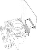 Insert the chute base inside the chute hole of the cabinet; 3. Insert the large waste chute into the chute base; 4.
