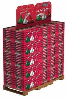 HOLIDAY ASSORTED PACKAGED CANDY QUARTER MODULE 125 Bags of HERSHEY S KISSES Brand Milk Chocolates, 11 oz.