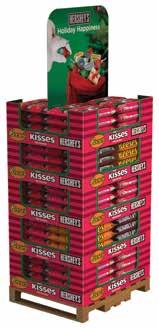 /ROLO PACKAGED CANDY HOLIDAY QUARTER MODULE 144 Bags of HERSHEY S KISSES Brand Milk Chocolates, 11 oz.