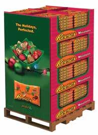 HOLIDAY ASSORTED PACKAGED CANDY QUARTER MODULE 135 Bags of HERSHEY S KISSES Brand Milk Chocolates, 11 oz.