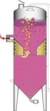 Vinification Phases open 1. Gap saturation. Metodo Ganimede fermenters can be filled from the top or from the bottom outlet valve or the racking valve.