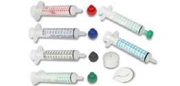 Slide 15 Oral Syringes Oral syringes Used to accurately administer liquid medication The tips are larger than hypodermic syringes Can be used with a device called an Adapt-a-Cap Screws onto the