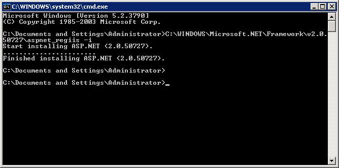 Nhấn Finish kết thúc quá trình cài đặt IIS. 1.1.2 Cài đặt ASPNET 2.0 Chạy Run gõ câu lệnh cmd rồi nhấn Enter. Copy đường dẫn C:\WINDOWS\Microsoft.NET\Framework\v2.0.50727\aspnet_regiis -i rồi nhấn phải chuột để paste đường dẫn này sau đó nhấn Enter để chạy.