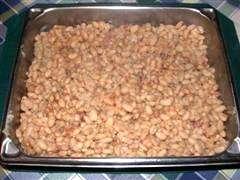 BEANS, NORTHERN - 80150 6 months - unopened 2 hours prepared 1 #10 Can Beans Great Northern/brine, Drained half size s/s Pan 2 ½" Deep 0.25 Cup Seasoning Potato Rubber spatula 0.