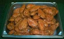 CHICKEN WINGS, HOT - 84050 30 days - frozen 1 hour - on buffet 15 minutes - in to-go bag Wet Naps 2 per 25 Wings 0.