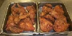 CHICKEN, FRIED COOKING - 80775 30 hours - coated, held under refrigeration, covered 1 day - carried over 1 hour - cooked 12 Each Chicken Pieces Prepped Breaded (80825) Yellow Handled Tongs 1 Pre-heat