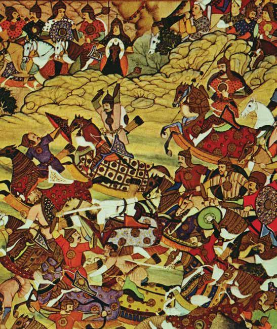 The battles fought by Chinggis Khan and his armies were legendary. Many, like this one, are still shown by illustrators today.