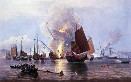 The British eventually began selling a few goods to the Chinese, including a drug called opium from India. Opium is a very powerful and very addictive painkiller.