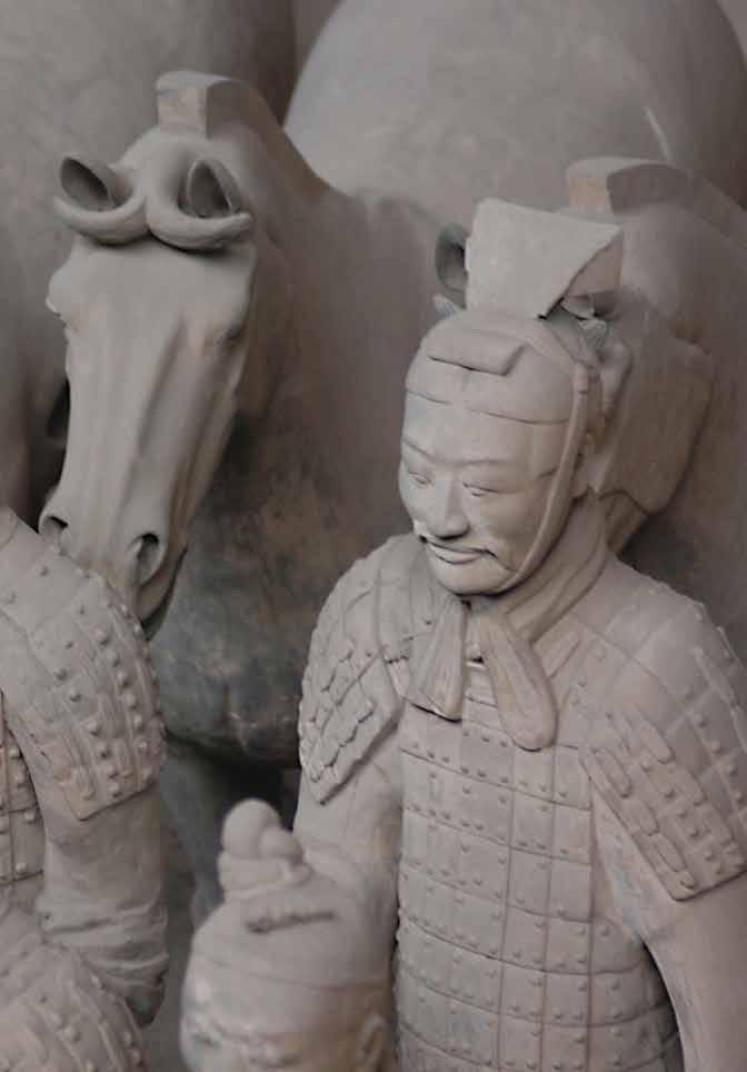 These life-sized soldiers were part of the vast clay army that guarded the entrance to the tomb of China s first emperor.