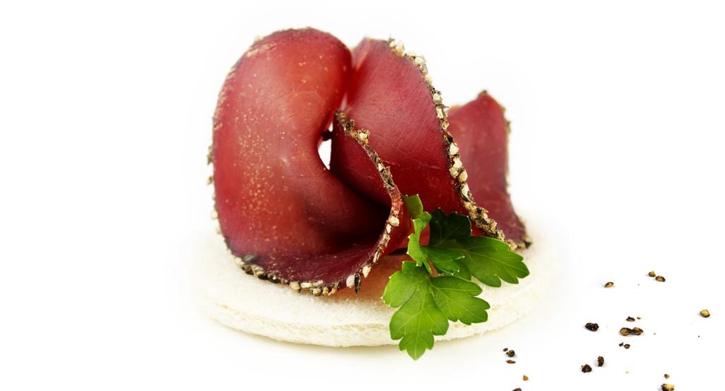 bresaola alla toscana A union of traditions. A core of precious Chianina beef wrapped in a pepper crust.