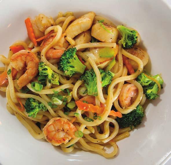 NOODLES HIBACHI NOODLES $5.95 Semolina noodles stir-fried with cabbage, onions, bell peppers and seasoning COMBO NOODLES $14.