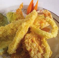 95 Lightly tempura battered shrimp and vegetables with our house tempura