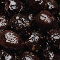 Fresh Pitted Black or Green Olives continued PITTED BLACK OLIVES IN HERBES DE PROVENÇE Naturally ripened black Douce