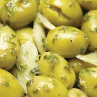 Fresh Aromatised Green Olives Beldi olives from Marrakesh are carefully graded, then cracked between