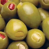 5kg Drained 3kg ALMOND STUFFED OLIVES - TIN Large green olives hand stuffed with
