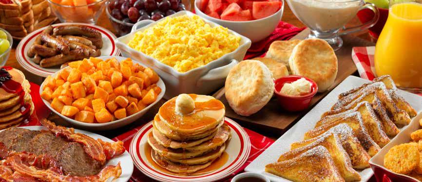 Classic Breakfast #1 all day, EVERYDAY 1 Two eggs* any style, hash browns, toast and jelly with bacon, sausage,