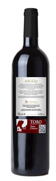 TORO Soil type: Clay-calcareous soil with slopes and ridges Crianza: Aged for 14 months in French oak barrels ABV: 14.5 % Vol.