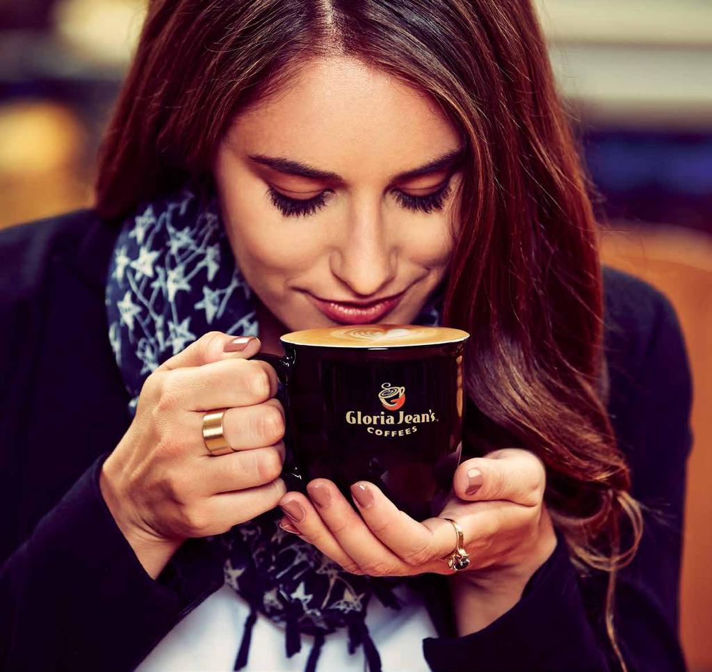 A SNAPSHOT EXCEPTIONAL COFFEE, Personalised Service atmosphere AND A V I B R A N T Since first entering the Australian market in 1996, Gloria Jean s Coffees serves more than 35 million guests each