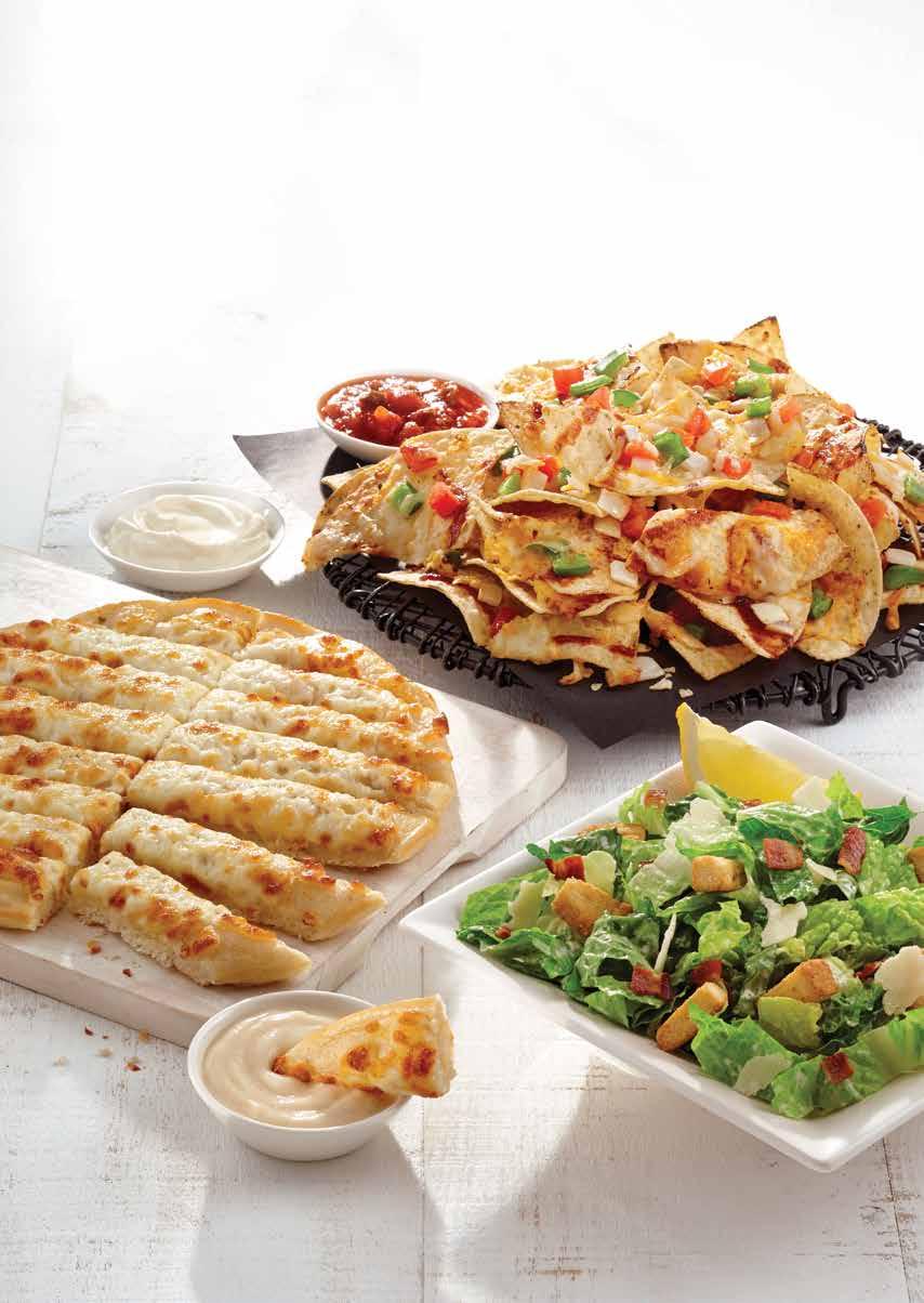 STARTERS & SALADS Start fresh with our shareable appetizers, including our fingerlicious Garlic Cheese Fingers!