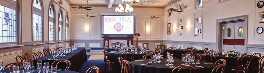 Making Your Function an Event Entertainment Each function space at the Rose Hotel has its own dedicated and customisable Audio-Video setup.