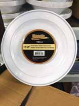 bordure argent / or Silver / gold band white plastic plates