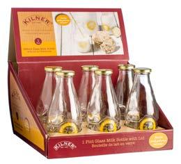 Each bottle has a twist top lid for maximum freshness as well as a decorative milk bottle