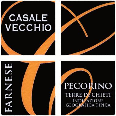 The Wines of Farnese CASALE VECCHIO PECORINO IGT: A blend of Pecorino, Trebbiano d Abruzzo & Bombino that macerates on the skins for 12 hours for greater depth, as well as malolactic fermentation,