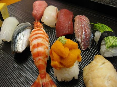 Sushi and Sashimi Sashimi ( さしみ ) is a Japanese delicacy. It consists of very fresh raw meat, most commonly fish, sliced into thin pieces. The word sashimi means "pierced body", i.e. " さしみ = sashimi = さし = sashi (pierced, stuck) and み = mi (body, meat).