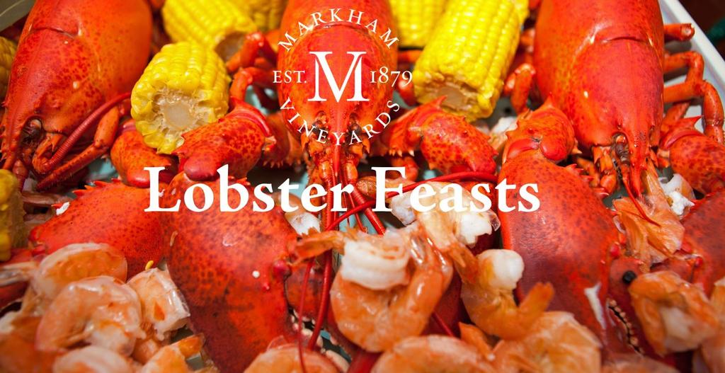 Lobster Feast Menu - Minimum of 30 guests Served on galvanized trays, each guest receives: Fresh Maine LOBSTER Prawns Corn on the cob Whole head of garlic Artichoke Onion Red