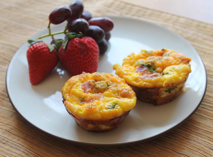 Easy Breakfast Casserole Muffins This on-the-go breakfast takes seconds to warm up in the morning before heading out the door and will stick with you through lunch.