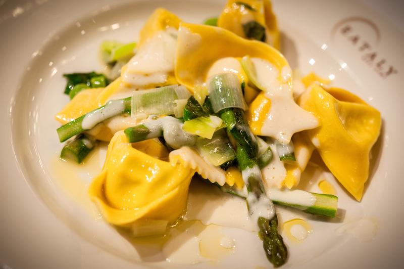 Reggiano and nutmeg, and fold it into perfect little fresh pasta envelopes. The creamy cheese sauce and lightly cooked asparagus with fava beans and leeks made this the perfect pasta for spring.