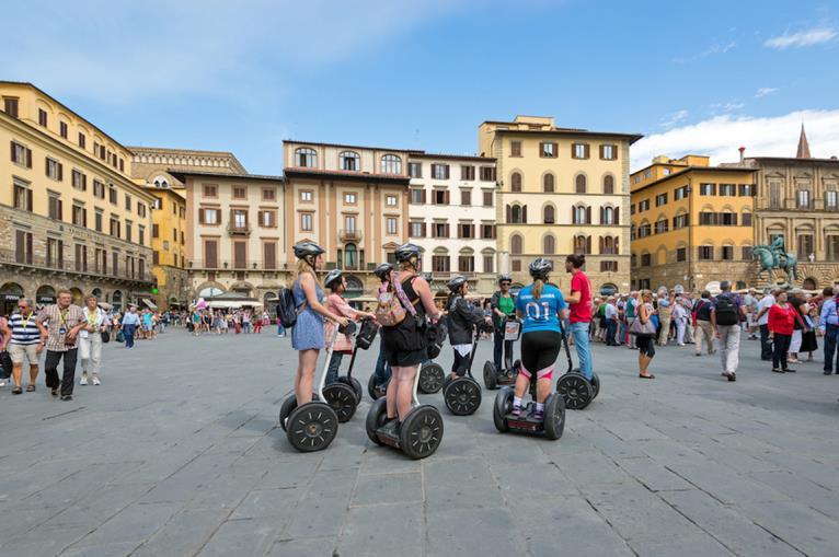 SEGWAY TOUR IN FLORENCE CITY CENTRE with Audioguide and Tour Leader (3h) Have fun gliding through the timeless streets of Florence on the coolest ride of the 21st century.