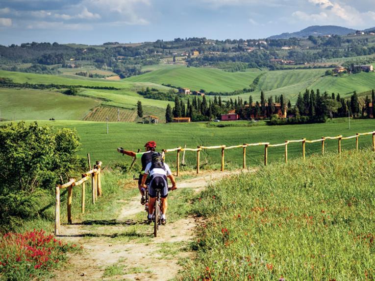 THE CLASSIC TUSCANY WINE TOUR BY BIKE (6h) Discover the world of wine, riding a bike through the Tuscan countryside.