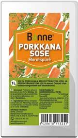 BONNE ROOT VEGETABLE PURÉES Unflavoured. Additive free. Preservative-free. Store unopened at room temperature 9 months, opened in refrigerator approx. 1 week.