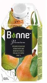 BONNE PREMIUM FRUIT AND BERRY PURÉES 100 %, 0.5 L Unsweetened, no added sugar. Additive free. Preservative-free.
