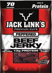 Jack Link's Beef Jerky Make 35%-50% profit! Fundraisers are a low fat, high protein satisfying snack choice. It s a perfect taste treat for anyone following the popular low carb, high protein diets.