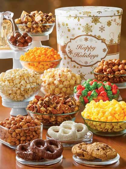 A GOLD SNOWFLAKE ULTIMATE SNACK ASSORTMENTnew! The twinkling of lights, the glistening of gold, the crunching of corn. This abundant 6.