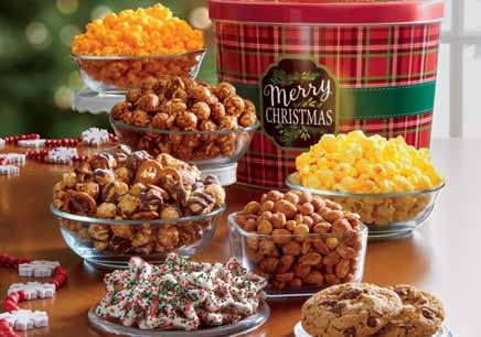 A MERRY CHRISTMAS PLAID TIN ULTIMATE SNACK ASSORTMENT new! Our 6.
