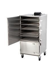 5 amps 120- Inside dimensions are 22" W x 22" D x 42¼" H Outside dimensions are 24" W x 28" D x 46" H (plus 5 for casters and 2⅜ for digital controller) Three-year warranty on smoker box includes