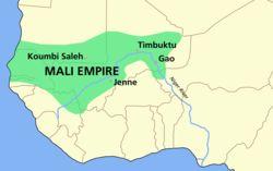 Mali Empire The Mali Empire flourished because of trade above all else. It contained three immense gold mines within its borders unlike the Ghana Empire, which was only a transit point for gold.