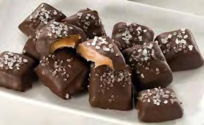 00 Chocolates sal de mar caramelos Creamy, chewy caramel wrapped in rich dark chocolate