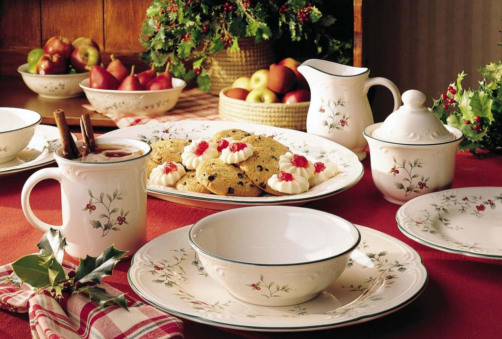 25 th Anniversary Pfaltzgraff Winterberry is a classic holiday tabletop pattern that brings the holly berry motif to life in elegantly sculpted dinnerware, serveware, glassware, flatware, and
